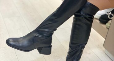 Cizme inalte- piele naturală și stretch