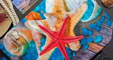 Geantă de plajă din material hidrofug